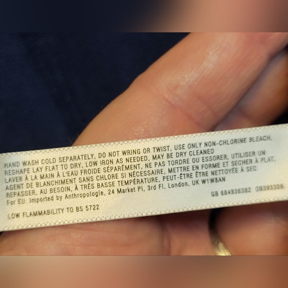 Saturday Sunday Blue & Cream Linen Cardigan Duster with Shawl Collar- Size XS/S - Picture 6 of 6